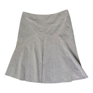 Vtg Office Siren Y2K Careercore Gray Pinstripe Trumpet Skirt Womens Sz 10 Esprit